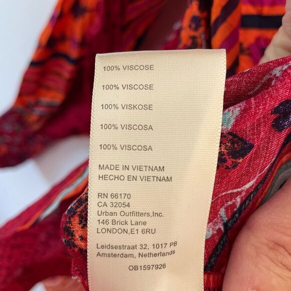 FREE PEOPLE Hazel Buttondown / Chili Pepper Combo. Size Xsmall NWT - Picture 11 of 12